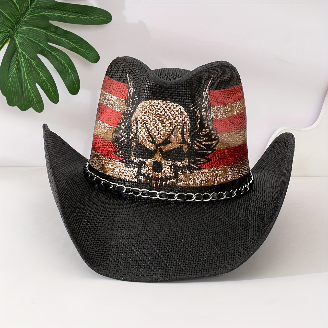 

Skull Cowboy Hat Detachable - For Sun , For & Parties