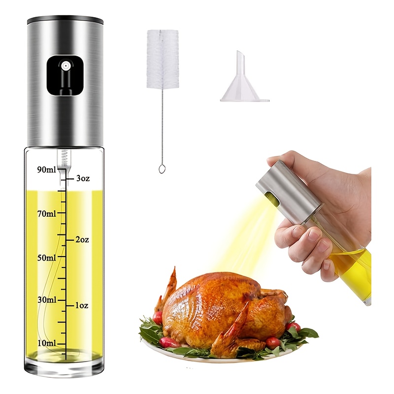 E-shop Ölsprüher fürs Kochen, Glas-Olivenöl-Sprühflasche, Tragbares Küchenwerkzeug, Geeignet für Heißluftfritteuse, Backen, Salat, Grillen,