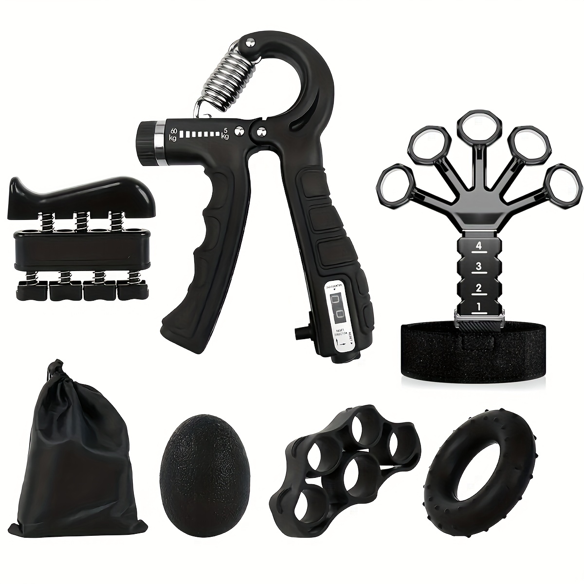 

Training Enhancer Set, Patented Alloy & Pp, Black, No Power Required, Fitness & Outdoor Equipment, Strength Training Device, Grip Training Tools