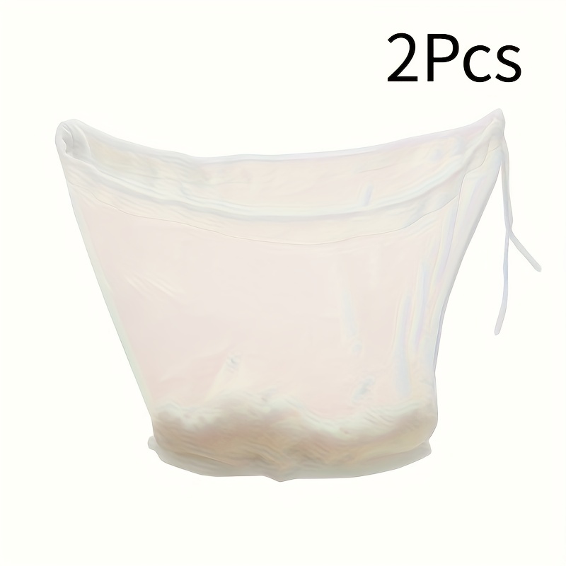 TEMU 2pcs Versatile Nylon Filter Bag With Wide Mouth - Perfect For Soy Milk, Coffee, Juice & Wine Residue Filtration