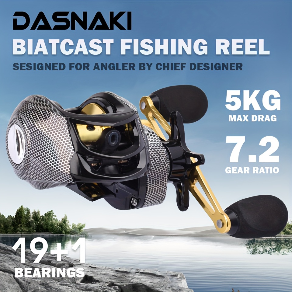 * 19+1BB * Reel 7.2:1 Gear Ratio Fishing Reel Lightweight Design Laser Lure  Reel