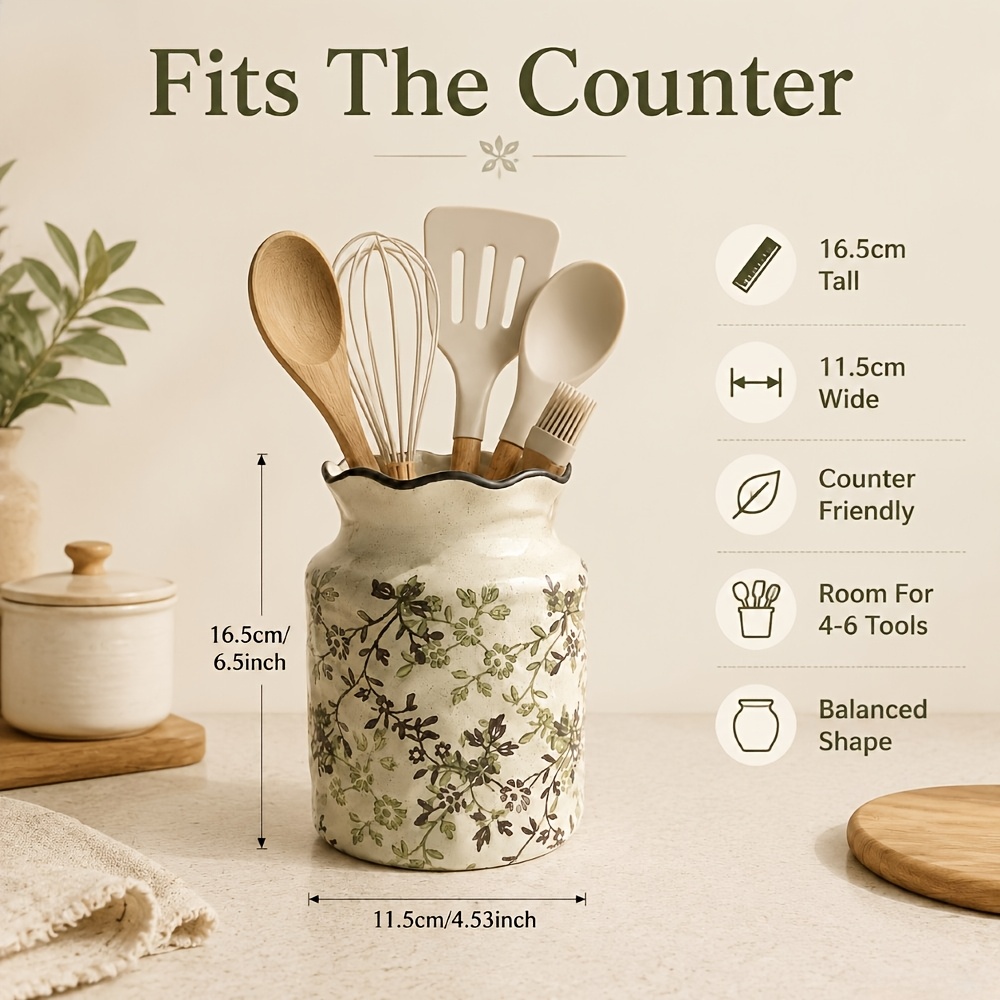 ceramic utensil holder sold on Temu United States