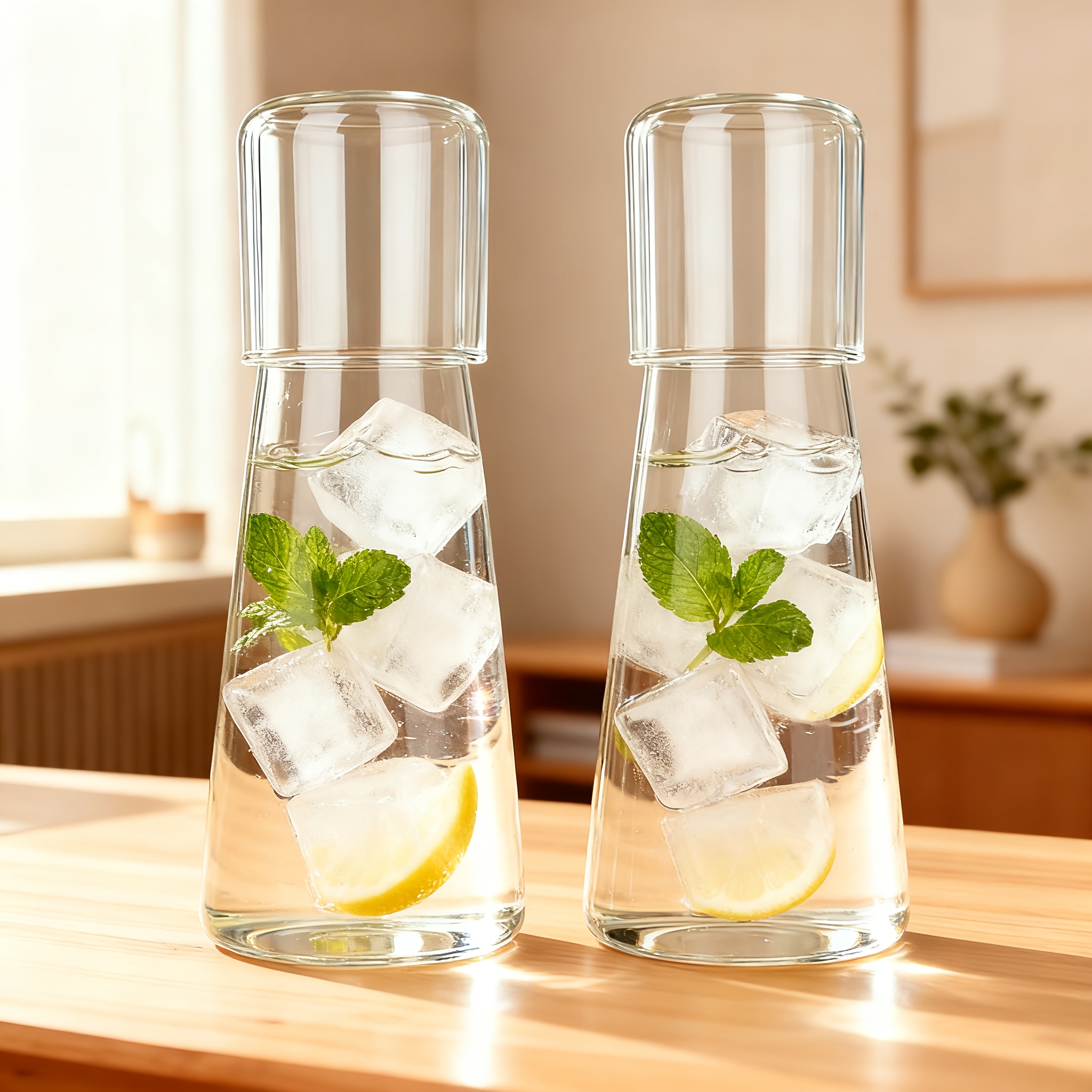 Carafe Et Verre à Eau Italo Varisco – Design Atomique Italien, Table De Nuit Vintage