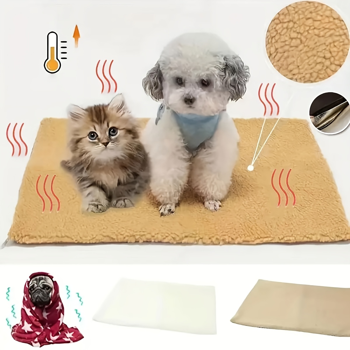 

1pc Self-warming Pet Mat, Pet Mat, Cold Mat, Indoor Pet Blanket, Provide For Dogs And Cats