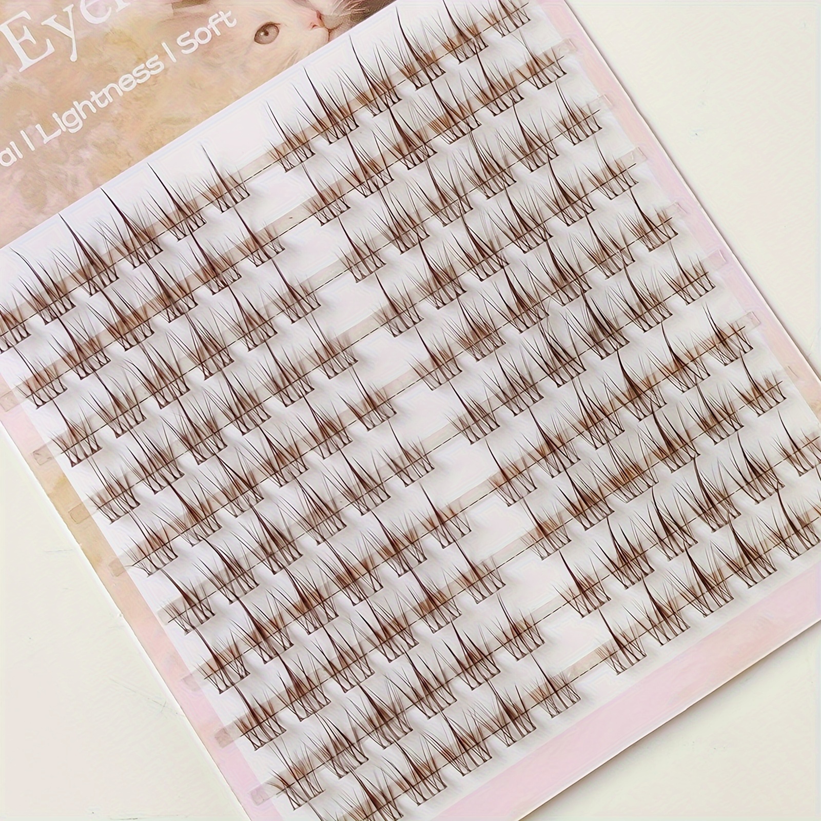 Caramel-colored Sunflower Eyelashes Trilogy, Fake Eyelash For Beginners, Japanese And Korean Lashes