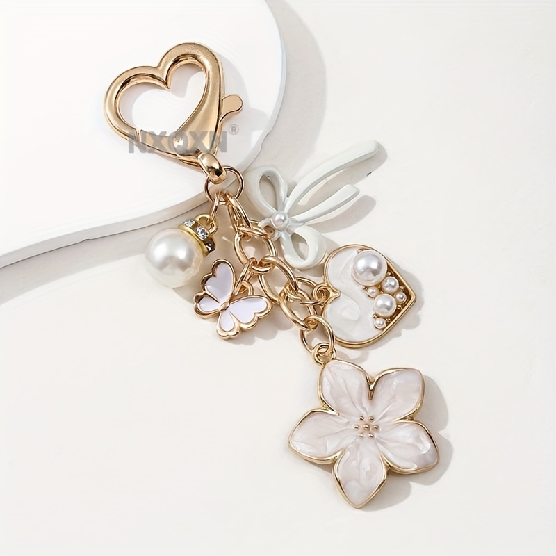 1pc Pretty Flower Enamel Keychain For Friend Handmade Jewelry