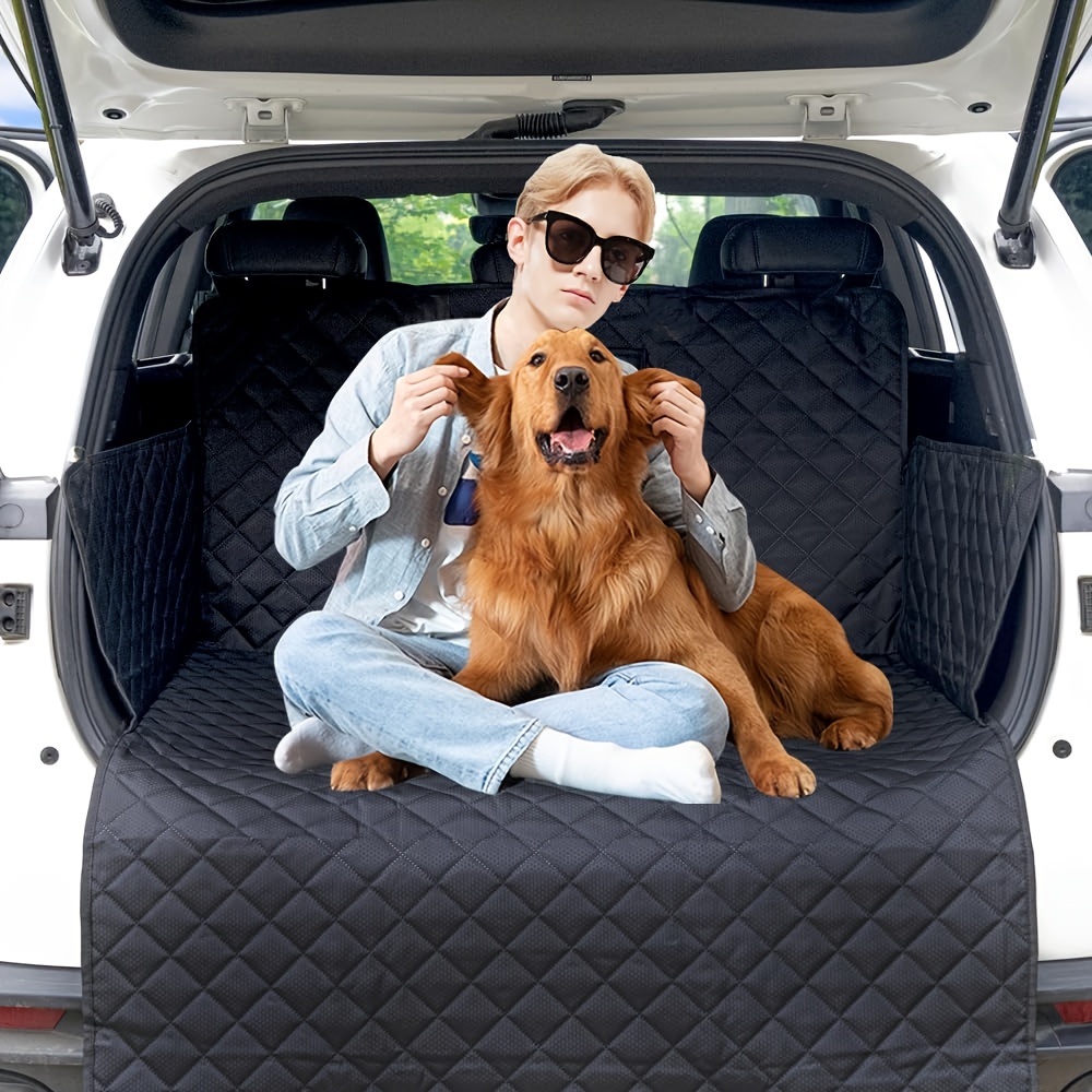 TEMU 【収納バッグ付き】高級ペット用カーシートカバー – 車用トランク防塵・傷防止マット、リアシート保護ネット（犬・猫用）、ペット用旅行用防塵パッド