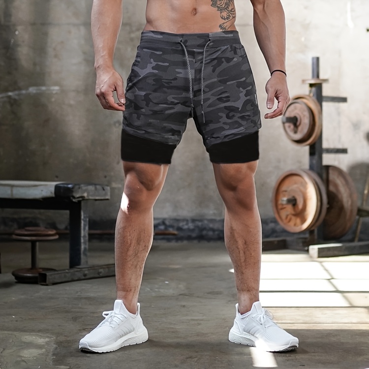 Men'S Running Shorts Designed to Hold a Phone, Suitable for Fitness Training, Sports, Marathons, And Casual Cycling