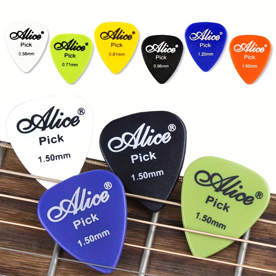 

50-pack Guitar Picks, Assorted Thickness 0.58-1.50mm, Premium Abs Resin Paddles For Acoustic, Electric Guitars, Bass, Ukulele - Music Accessories