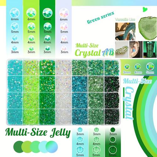 8 colors 2 6mm multi size jelly resin rhinestones suitable for flat stone gemstone drill suitable for nail art face eye makeup water cup bottle diy crafts clothing shoes mobile phone