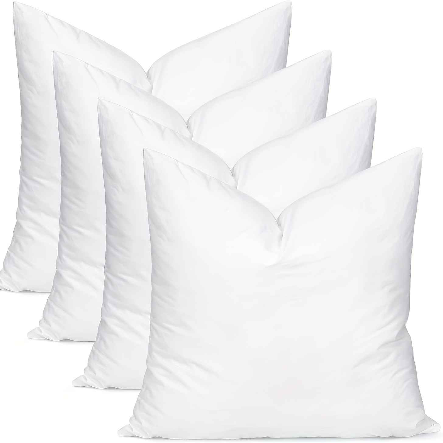 1 2 4 pack hypoallergenic new fiber cushion filling inserts white square pillow inserts for sofa bed and patio ideal for bedroom office   room decor outdoor camping and spring summer use perfect mothers day gift