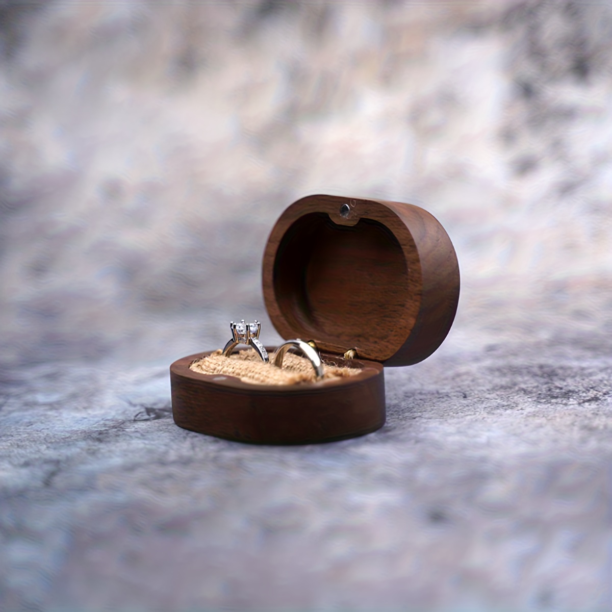 Custom Engraved Wooden Ring Holder Box