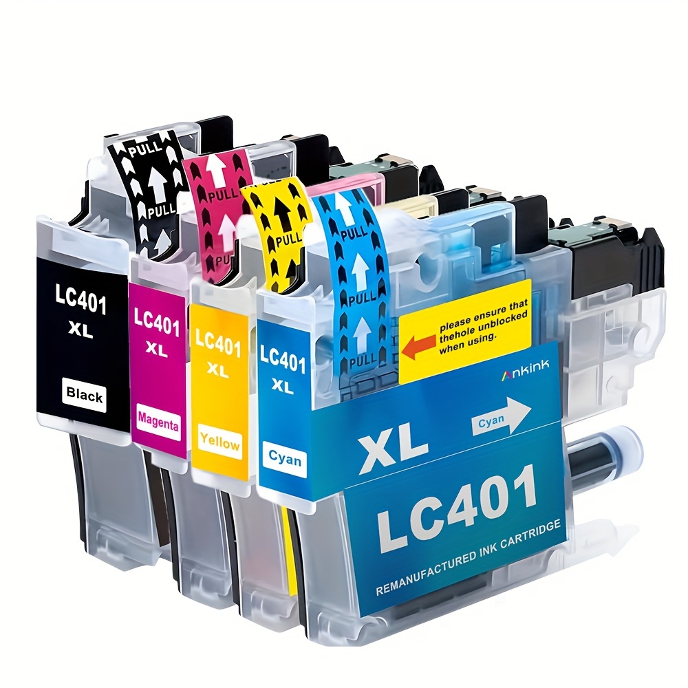 

Lc401xl High Yield Ink Cartridges Compatible For Brother Lc401 Xl Work With Brother Mfc-j1010dw Mfc-j1012dw Mfc-j1170dw Printer (1 Black, 1 Cyan, 1 Magenta, 1 Yellow, 4 Pack)