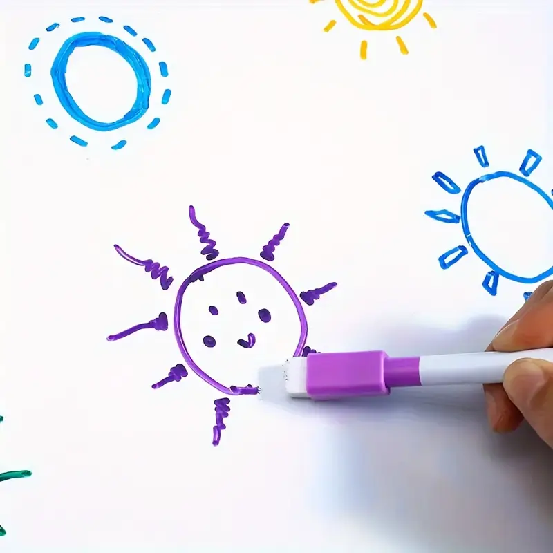 8 dry erase non toxic whiteboard markers with bright colors pink purple yellow fade resistant suitable for multi surface writing ideal for classrooms offices and homes details 3