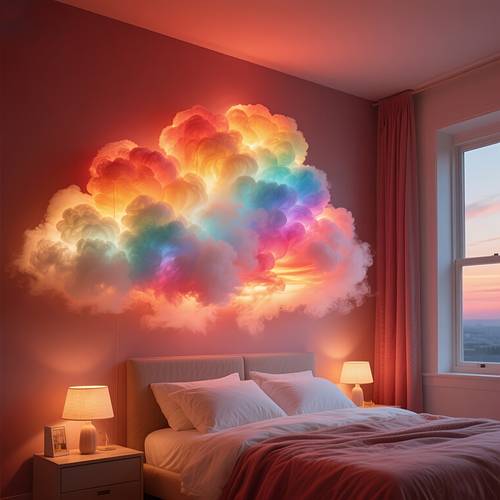 ajk 1 rgb led cloud lamp diy color changing night light with lightning effects creative multicolor mood lighting for bedroom gaming room decoration