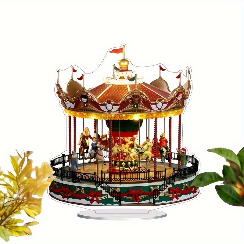 

Carousel Of Good Luck Acrylic Desktop Display - Ideal For Decor, Includes Stand