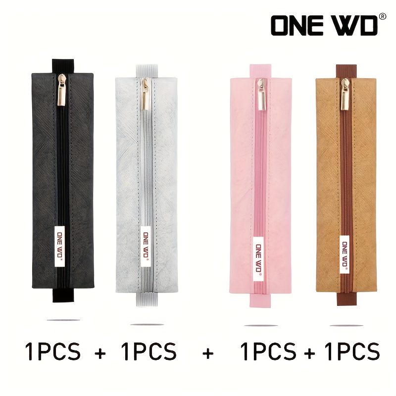 Image of Set Of 4 Genuine Onewd Brand Paper Fashion Lightweight Pen Pouches Suitable For Fountain Pens, Pencils, And Ballpoint Pens For The 2025 Back-to-
