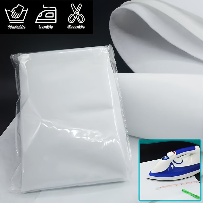 White Self-adhesive Interfacing Fabric, Suitable For And Bags - Lightweight Polyester Lining Material, Soft And Durable Handicraft Accessory, Sewing Fabric, This Light And Thin!!!