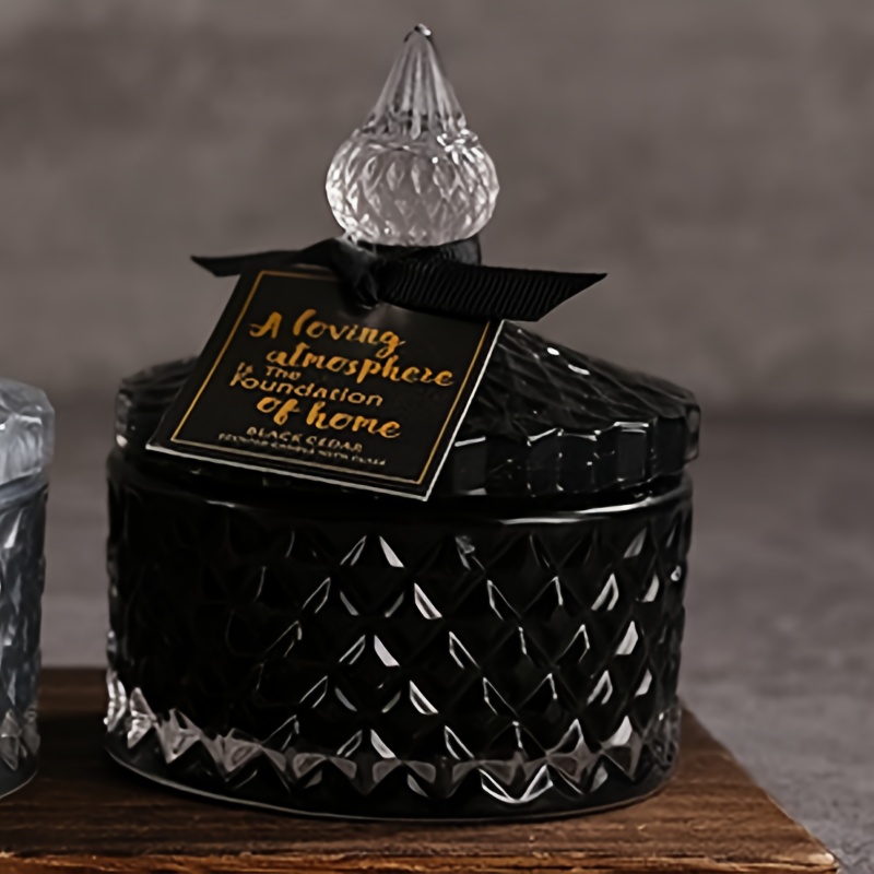 1pc   diamond   scented candle 3 color options white light blue black long lasting burn   elegant handmade gift for holidays birthdays home fragrance     fragrance   accessory fragrance enthusiasts   0