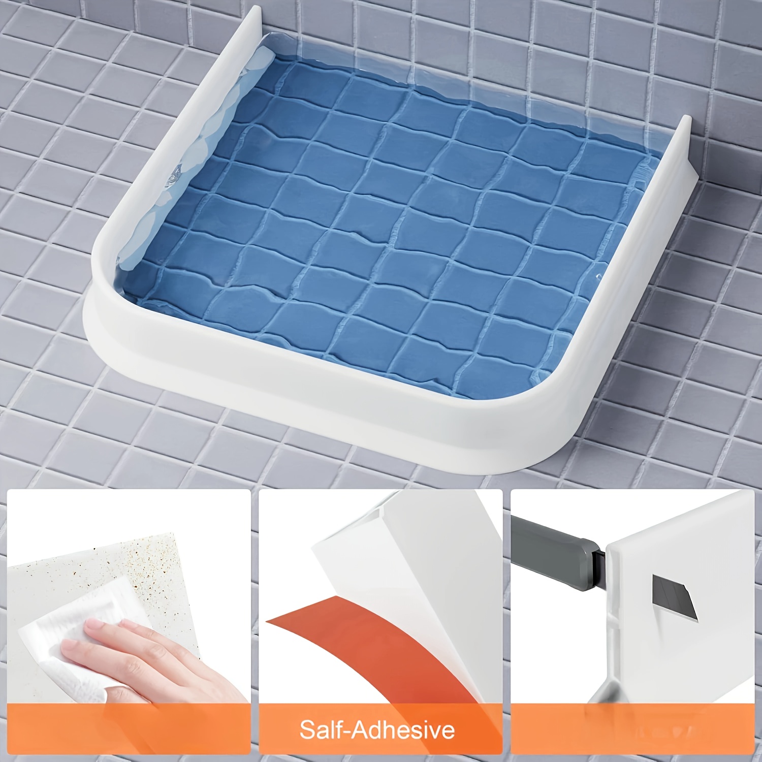 2. Tall Foldable Self-adhesive Shower Door Threshold Water Barrier - Durable Waterproof Splash Guard For , Dry-wet