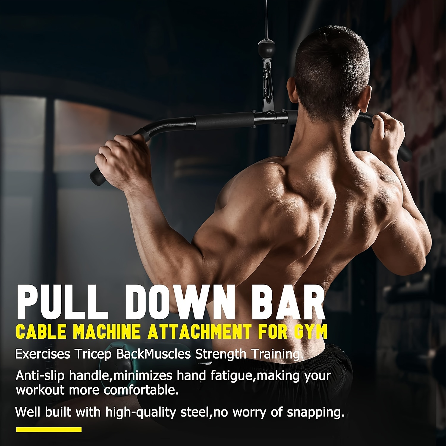 premium pull cable machine set tricep rope loading pin details 3