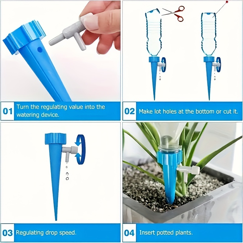 Système D'arrosage Automatique 5 Sacs 3,5 L - Goutte à Goutte Réglable - Pour Plantes Pendant Les Vacances