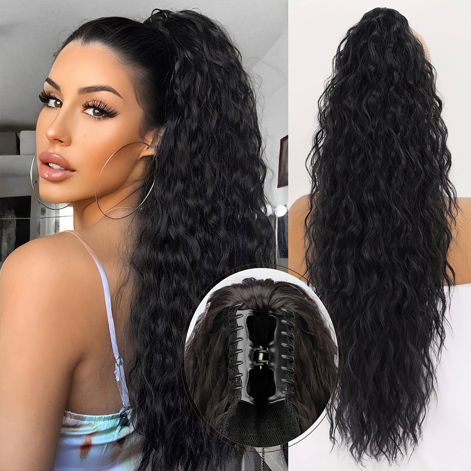 An Elegant 30-inch Wavy Long Ponytail
