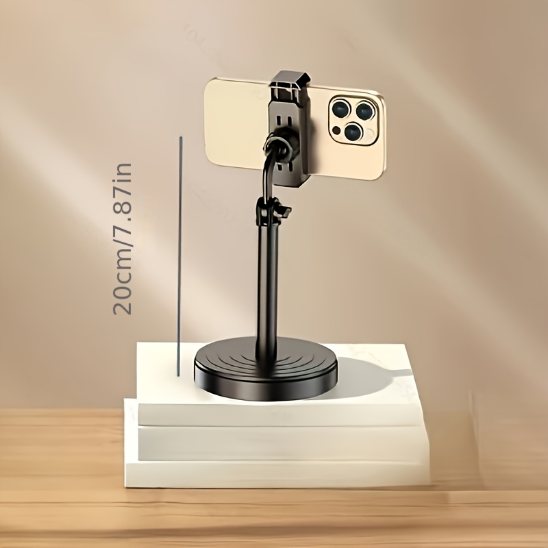 TEMU Universeller Handyhalter mit Höhen- Winkelverstellung, Ergonomisches Design für Smartphones Tablets, Robuste Kunststoffstruktur, Stabiler