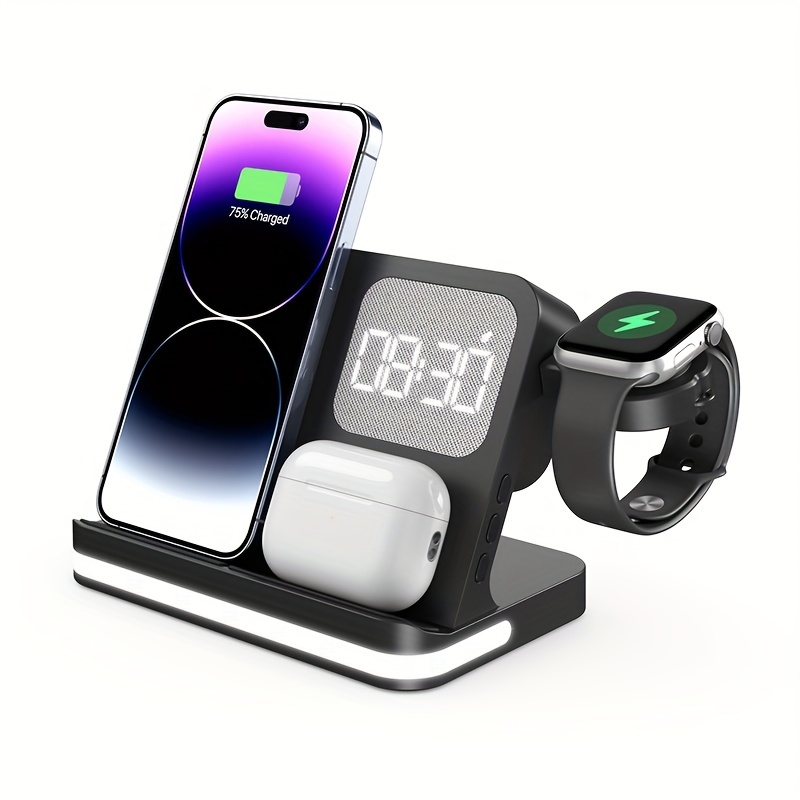 

Four-in-one Wireless Charger Is Suitable For Apple Mobile Phone Watch Headphones Charging Mobile Phone Fast Charging Stand