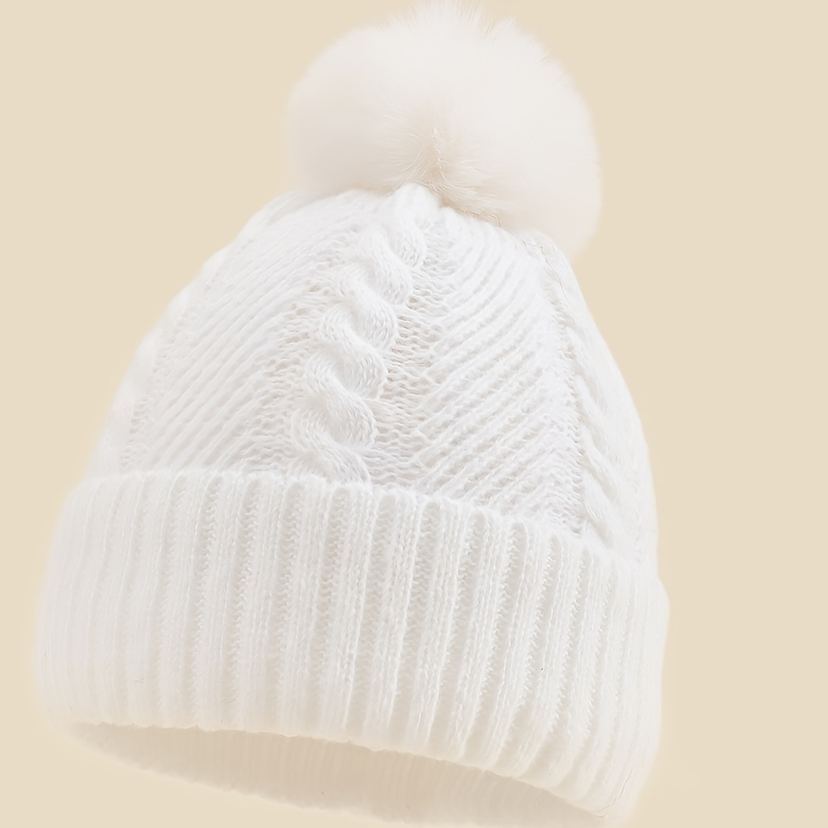 

1pc en pour femme, bonnet d'hiver chaud en de daim avec élasticité, bonnet tricoté de style coréen pour , lavable à - plumes