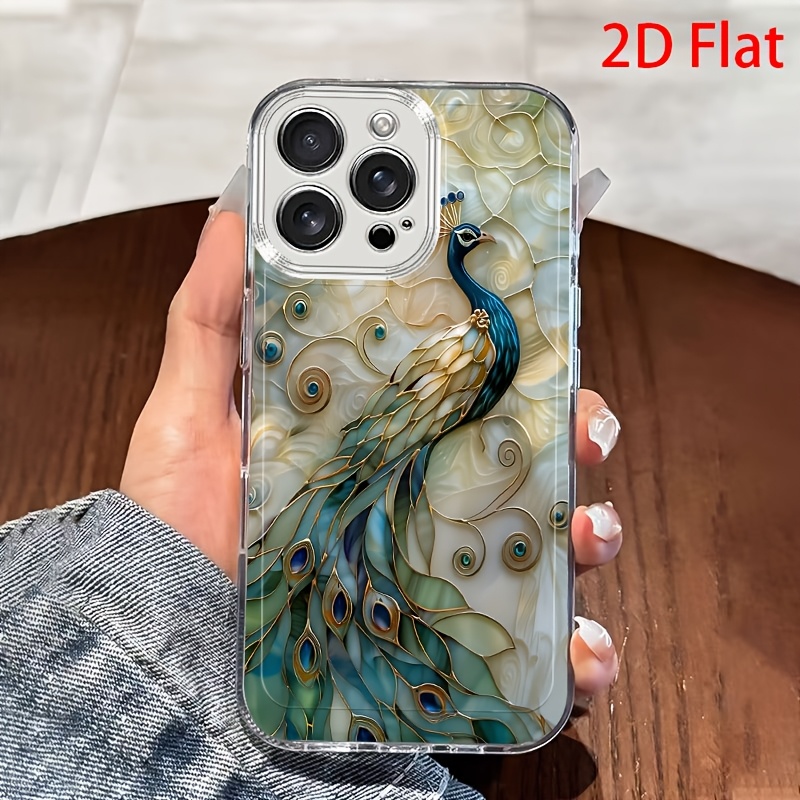 TEMU Coque de téléphone : Coque avec aquarelle plat 2D, compatible avec iPhone 16/15/14/13/12/11 Pro Max/X/XS/XR/XSMAX/7/8/6/6S Plus/16E, coque de