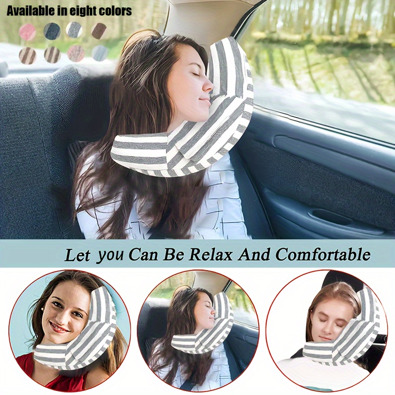 

1pc Car Seat Travel Pillow Neck Support Cushion Pad, Super Soft Headrest Shoulder Pad In Car, Universal Safety Belt Sleeping Pillow