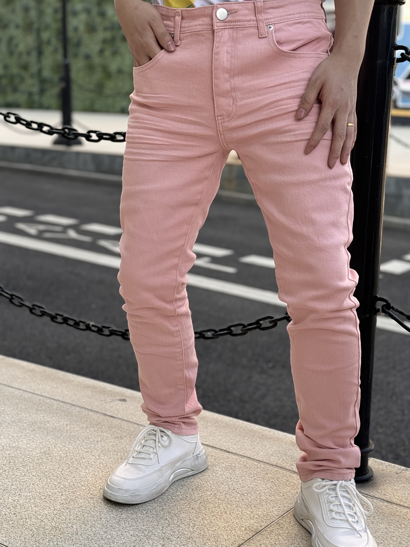 pantalones elásticos casuales hombre color Temu Colombia