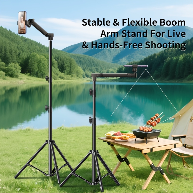 overhead tripod for phone with light sold on Temu Australia