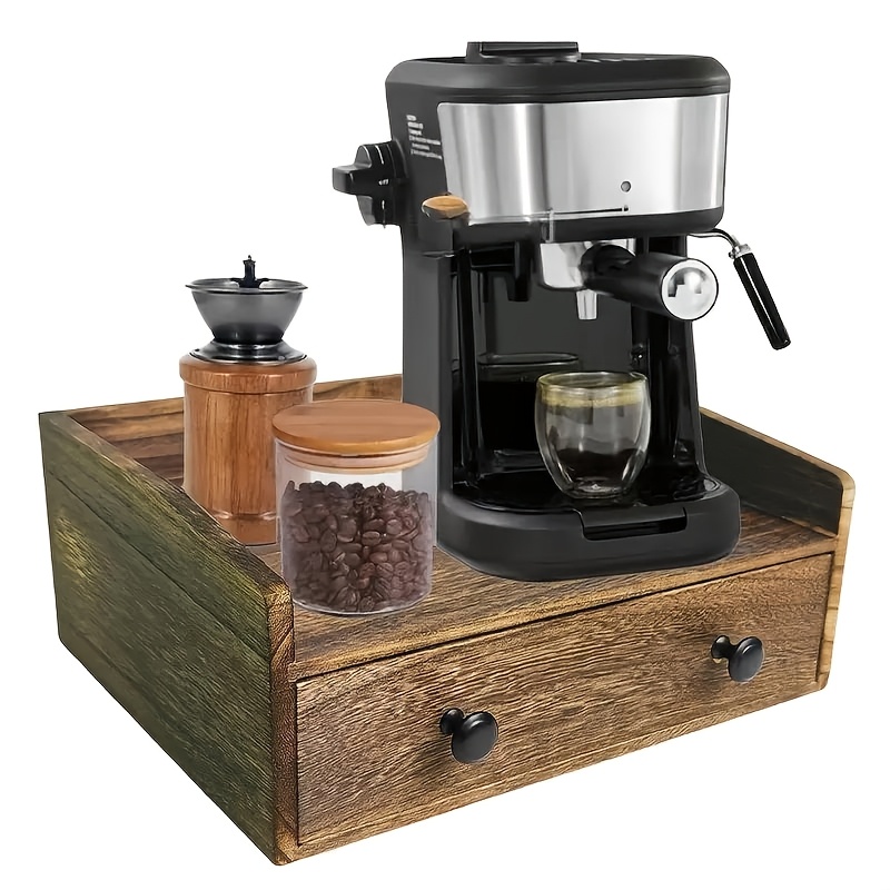 Cesta Organizadora De Cápsulas De Café - Metal Y Madera, 16.5x16.5x17.5 Cm, Capacidad 40-60 Cápsulas
