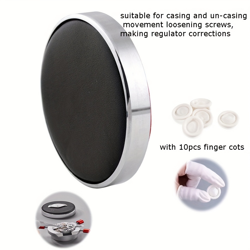 TEMU Watch Repair Pu Leather Pad + Cots, Watch Leather Pad + Wear-resistant Latex Finger Cots, Watch Repair Tools – Watchmaker's Repair Tools