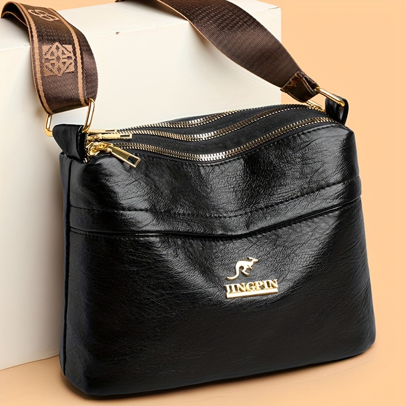 MINTEGRA Crossbody Shoulder Bag & Wristlet Wallet Bundle - Waterproof Nylon Sport Purse (Black, Large)