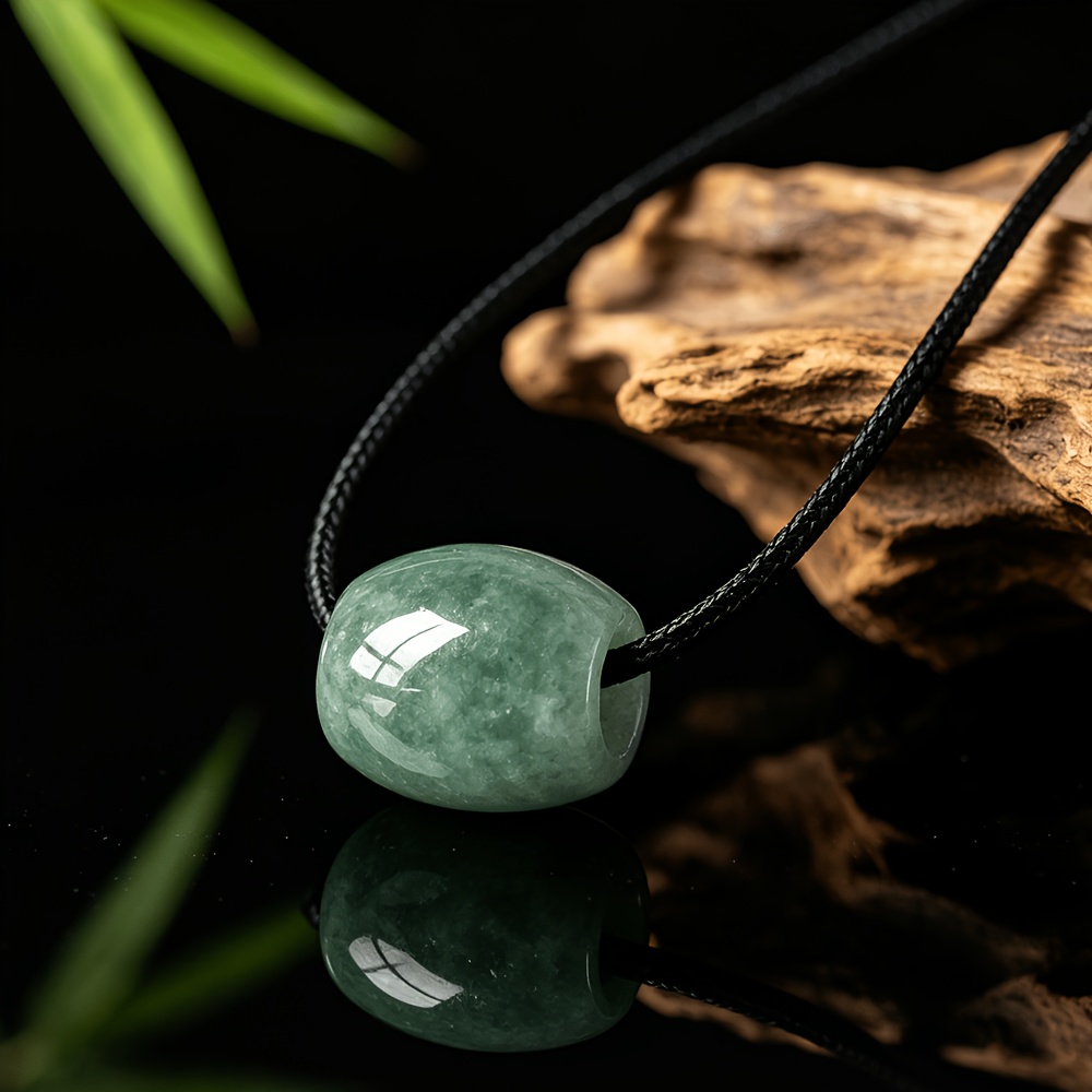 TEMU Natural -opener Pendant With Leather Cord Necklace, Bead Necklace