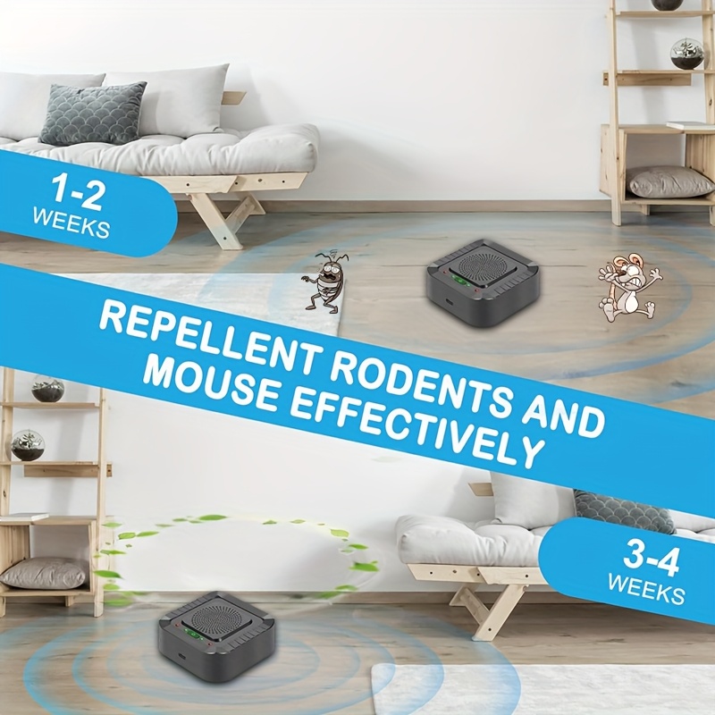 1/2pcs set of Soundwave technology insect repellent, indoor electronic plug-in insect repellent, USB direct plug-in, large coverage range, effectively against mosquitoes, spiders, mice, ants, insects, cockroaches, rodents, no battery required