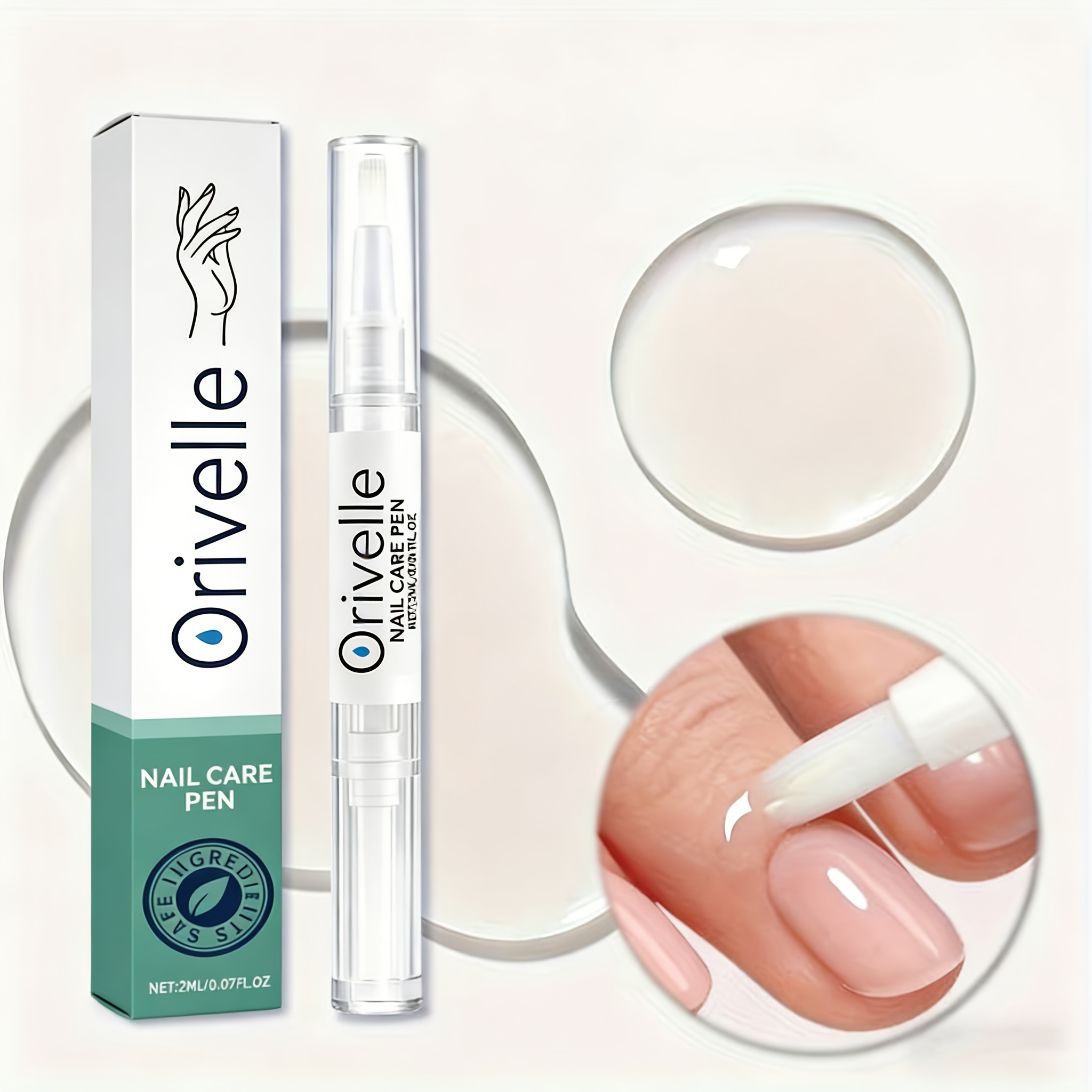 2pcs * (Nail Nourishing Oil Pen-2ml) Moisturizes and Hydrates Hands and Feet Nails. Contains Glycerin 1 2-hexanediol Other Gentle Formulas. Nourishing and Moisturizing Nail Care Oil Suitable for Everyone. A Must-have for Families Beauty Nail Products