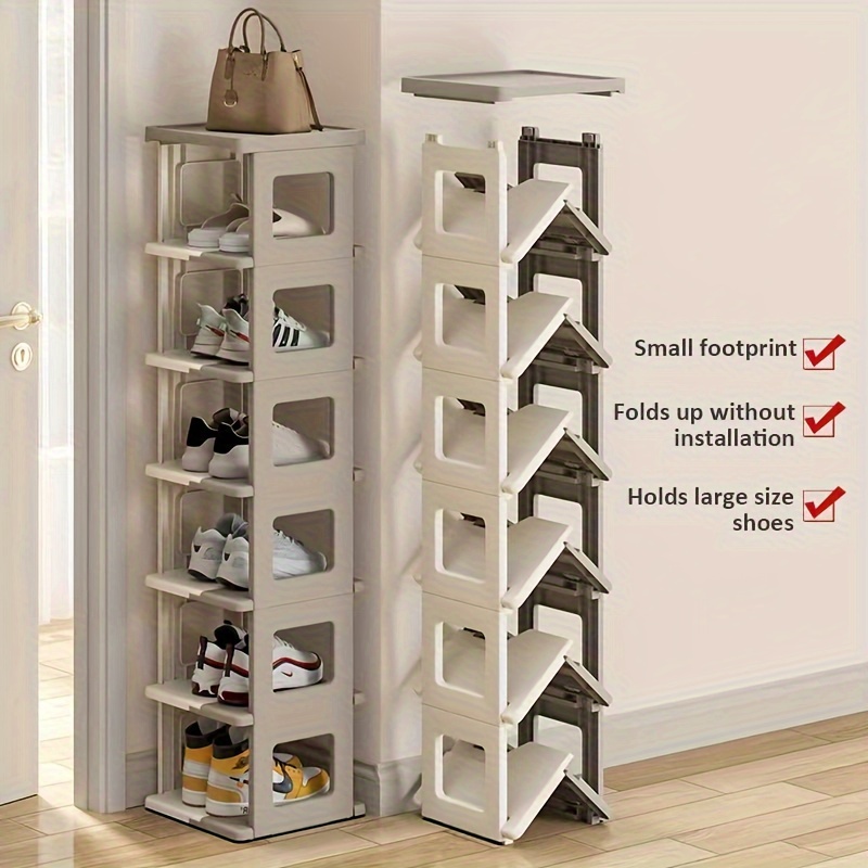 5 Tier Stackable Shoes Holder deals Rack Height Adjustable Shoes Organizer Free Stand