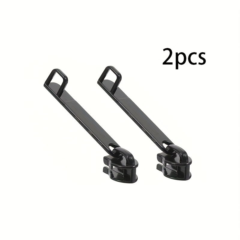 TEMU 2pcs Double Layer Universal Suitcase Zipper Pull Replacement Slider For Sewing Travel Bags Jackets Coats, Smooth