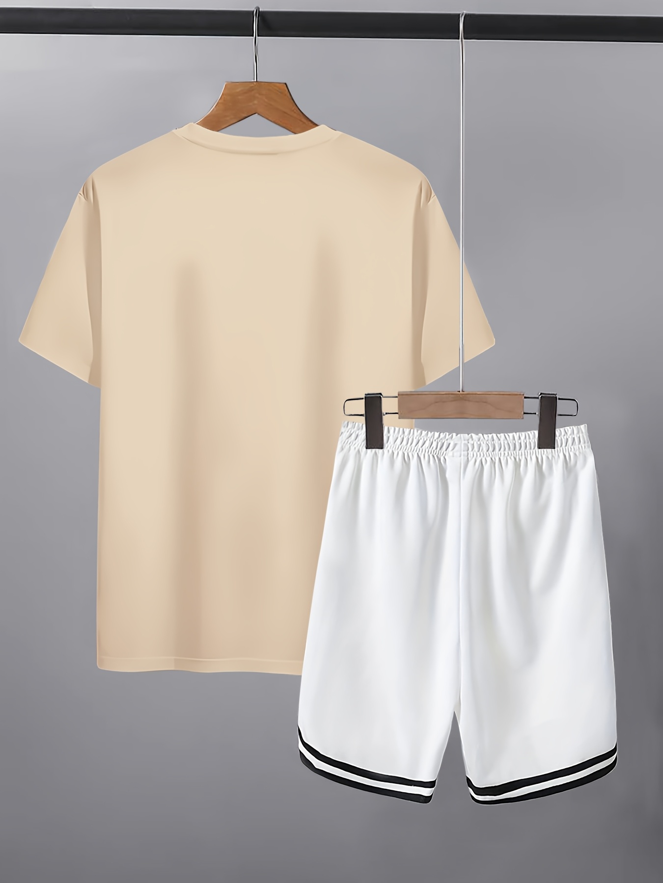youth boys new     summer short sleeve fashion set outdoor sports spring summer t shirt top with webbing shorts 2pcs set suitable for outdoor wear   outdoor for teenager