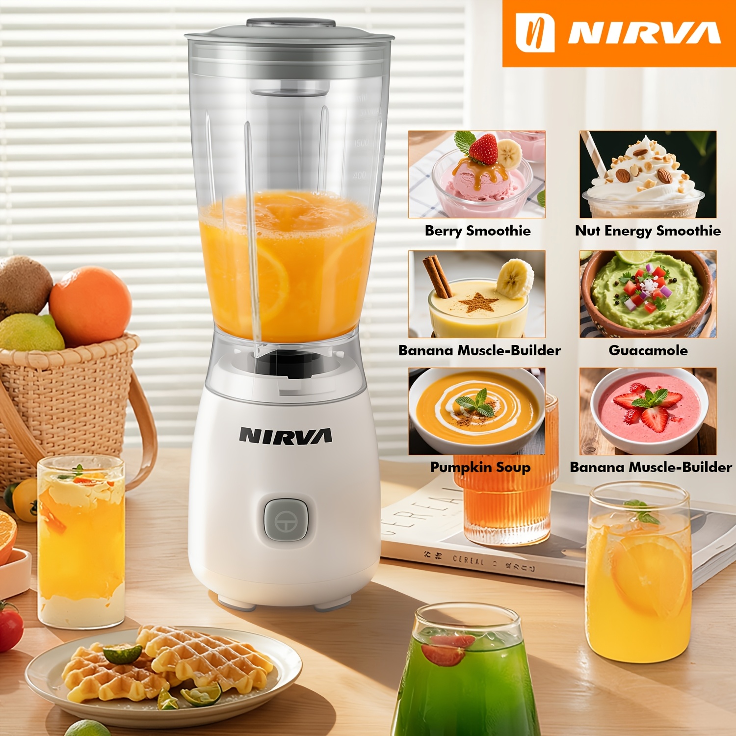 Electric Blender, Making Food, Multifunctional Juicer, Ice Mixing Rate Kitchen Tool, Home Smoothie Sauce Dressing -one Machine Food Mixing Machine Easy Operation Kitchen Tool