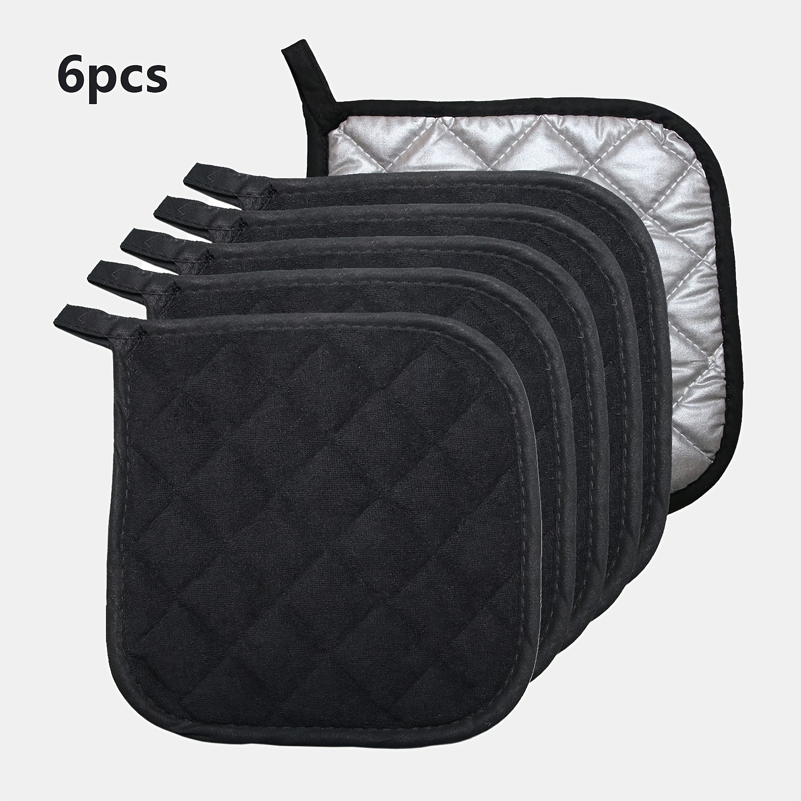 E-shop 6 Stück Dicke, hitzebeständige Isolierpads | Unverzichtbare Küchen- und Restaurant-Deko und Zubehör, 7-Zoll Polyester-Handtuchtuch für Ofen,