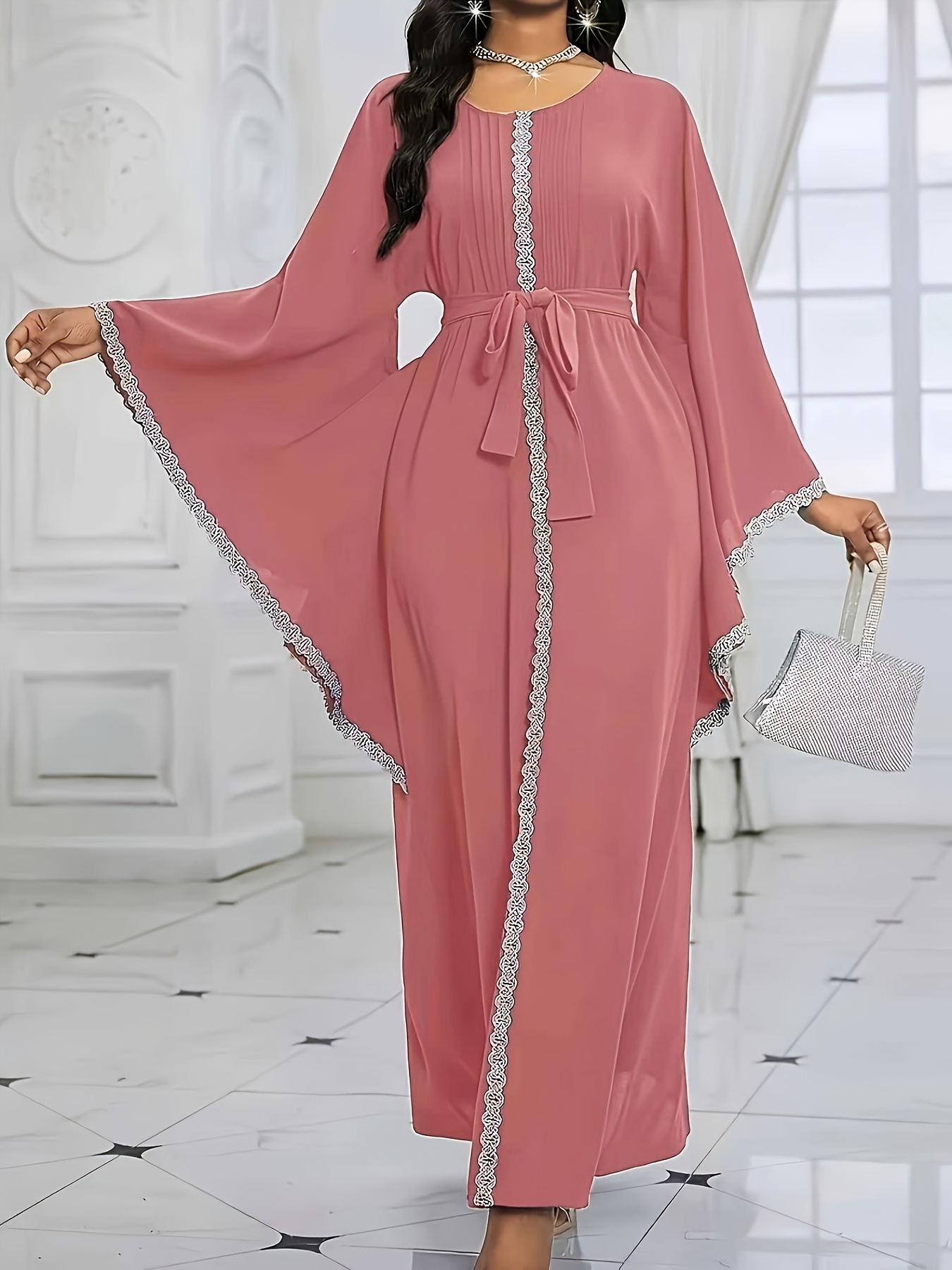 long dress inner Sky blue mesh long dress M main image 0