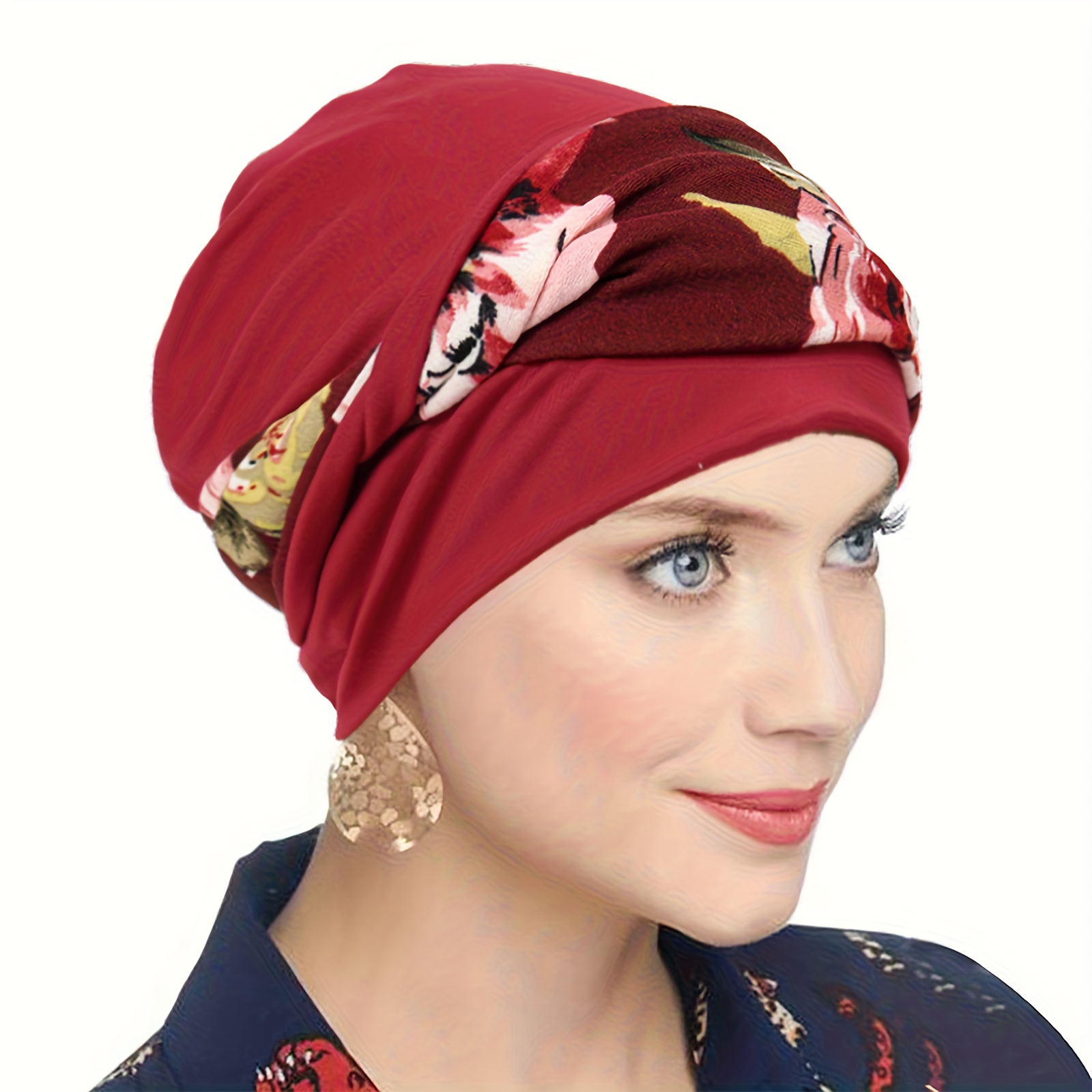 TEMU 1 Cagoule Extensible Imprimée Accessoire de Mode Toutes Saisons pour Femmes, Adaptée de Rue, à et à l'Extérieur, Foulard de Cou en Tissu Doux,