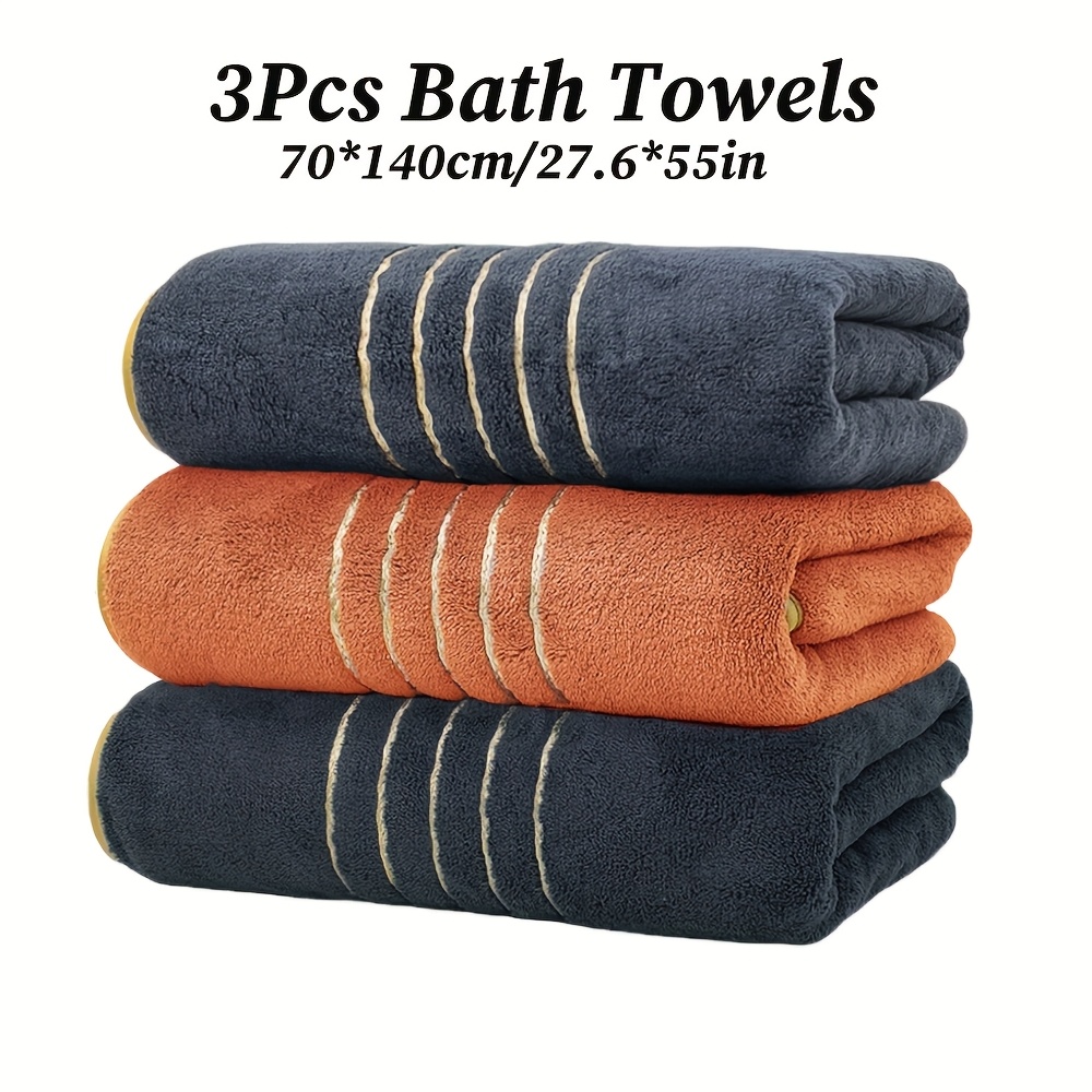 E-shop 3-teiliges/2-teiliges/1-teiliges Badetuch-Set, 1 Handtuch oder 1 Handtuch und 1 Badetuch oder 3 Badetücher, Handtuch 35 x 75 cm/13,8 x 29,5 Zoll