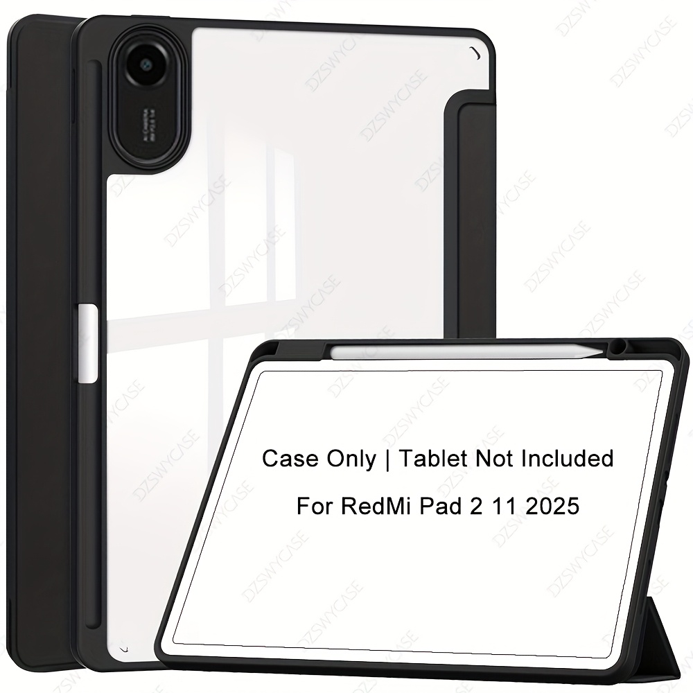 Coque En Cuir PU Avec Support Intégré Pour Xiaomi Redmi Pad 2 11'' - Motif Arbre De Vie En Relief, Rangement Carte Et Stylo - 4