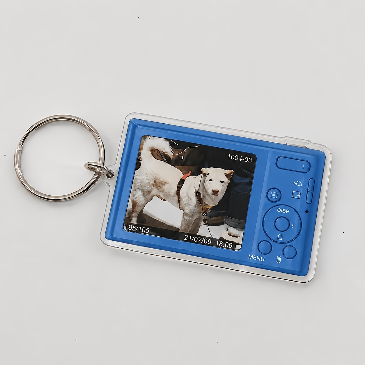 TEMU Retro Nostalgic Key Chain Custom Personalized Ccd Photo Commemorative Acrylic Keychain Pendant, Backpack Decoration Custom Digital Camera Key